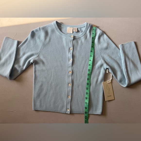 NWT JOIE V-Neck Ribbed Cardigan in 100% Merino Wool - Picture 8 of 11